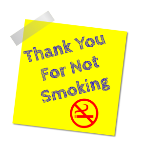 Vă mulțumesc că nu ați fumat
